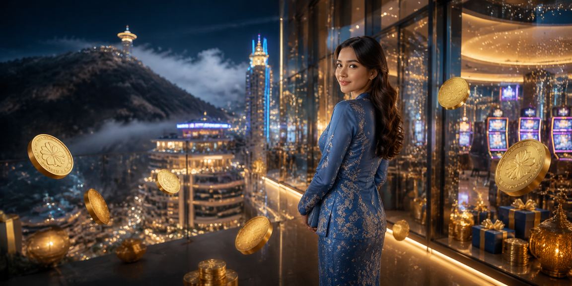 Suasana kasino langsung di Genting Highlands dengan dealer berpakaian baju kurung