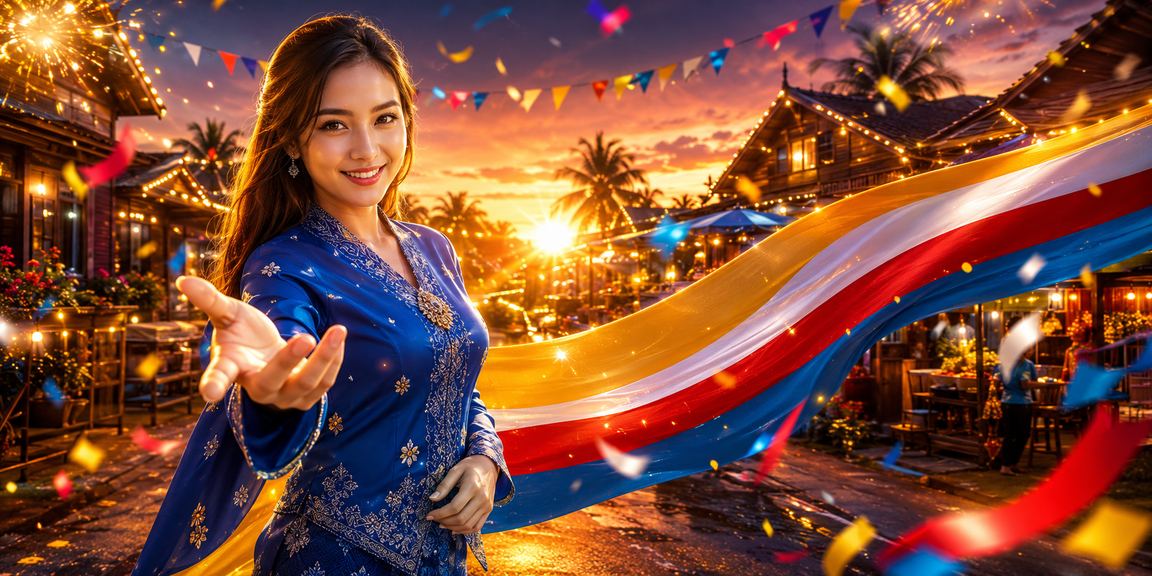 Pemain Malaysia menikmati bonus VIP kasino dengan pakaian baju kurung tradisional